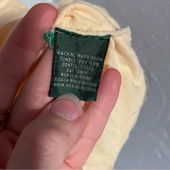 Butter Yellow Hunt Club Sleeveless Mock Neck Tank Top 100% Cotton size Large - Picture 3 of 4